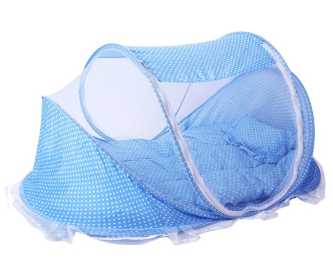 Foldable Baby Bed Net with Pillow (2-Piece Set)