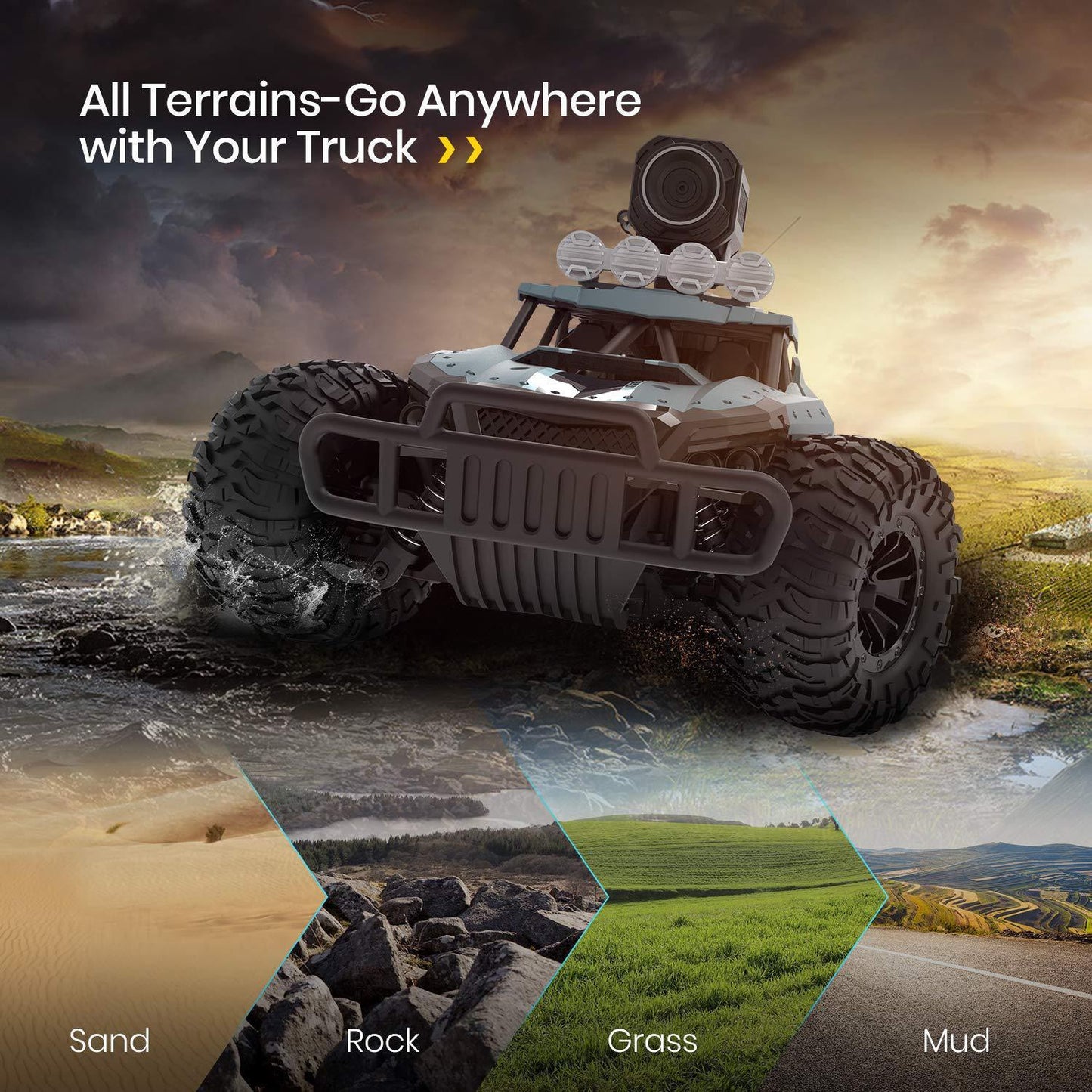 Remote Control Off-Road Truck 2.4G Wifi 720P HD FPV Camera
