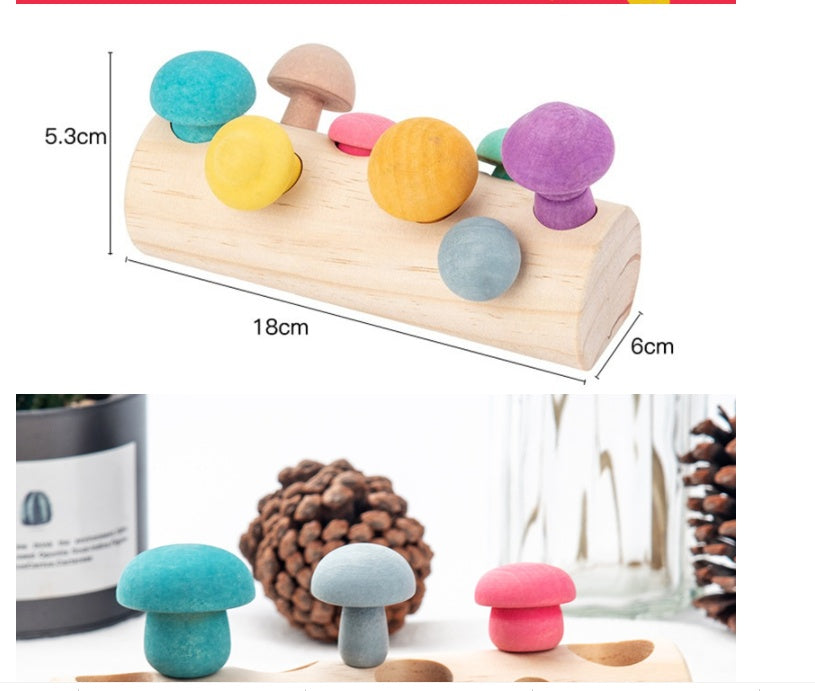 Wooden Simulation Mushroom Picking Game
