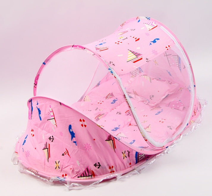 Foldable Baby Bed Net with Pillow (2-Piece Set)