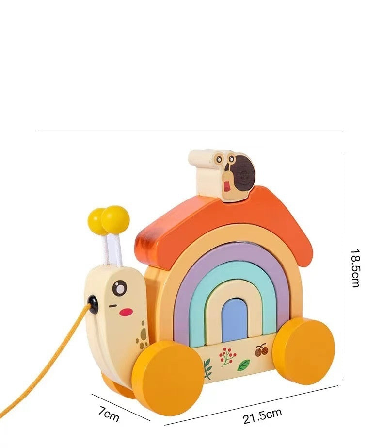 Wooden Animal Educational Pull Toy