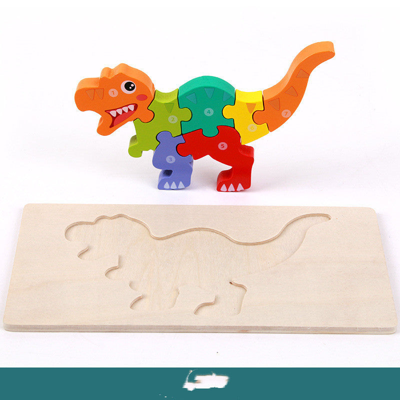 Dinosaur Wooden Montessori 3D Educational Toy