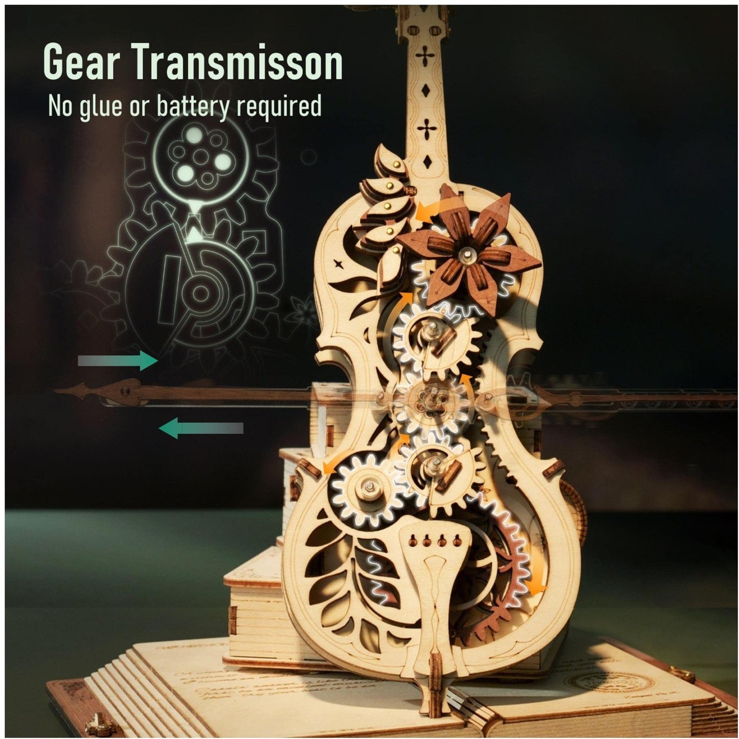 Magic Cello 3D Wooden Music Box Puzzle