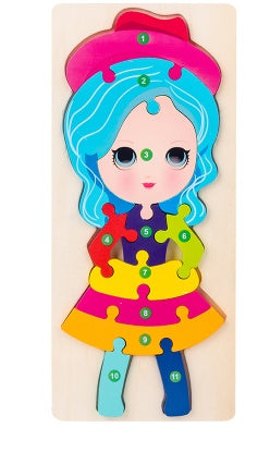 Children's Cartoon Number Puzzle