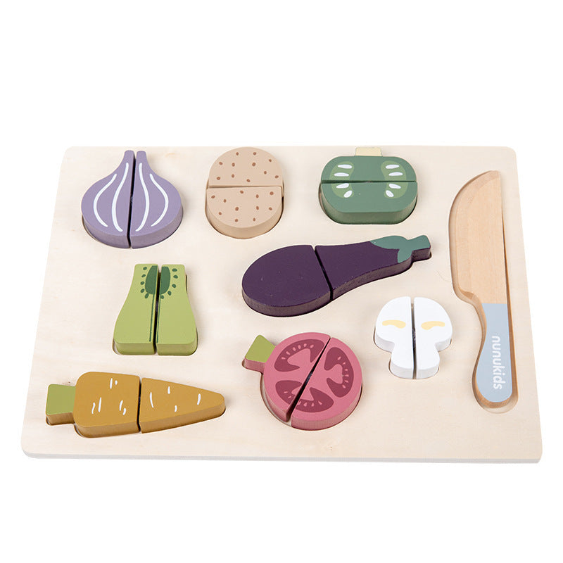Vegetables Cut And Play House Toys Puzzles Jigsaw Puzzle Wooden Toys