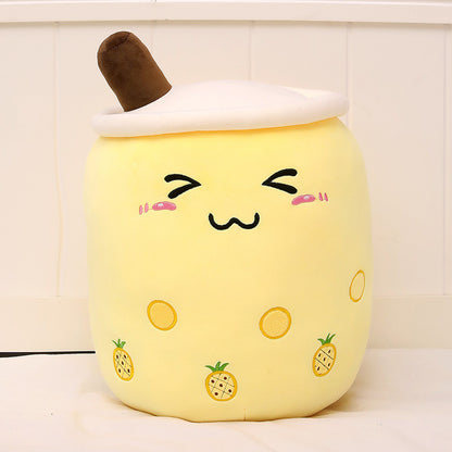 Cute Fruit Drink Plush Boba Tea Pillow Toy