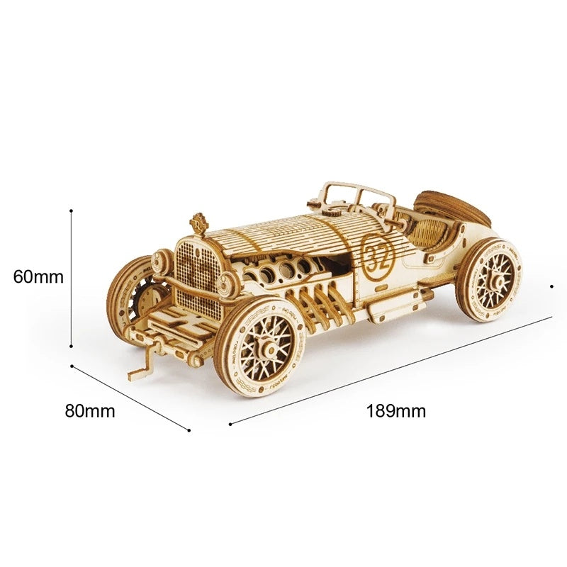 Car 3D Wooden Racing Puzzle Assembly Toy