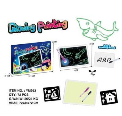 Educational 3D Magic Drawing Pad with 8 Light Effects