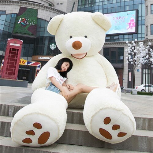 Giant Teddy Bear Plush Toy with Leather Shell