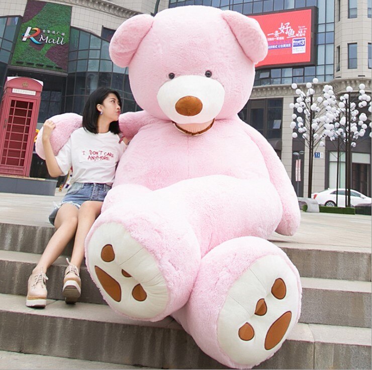 Giant Teddy Bear Plush Toy with Leather Shell