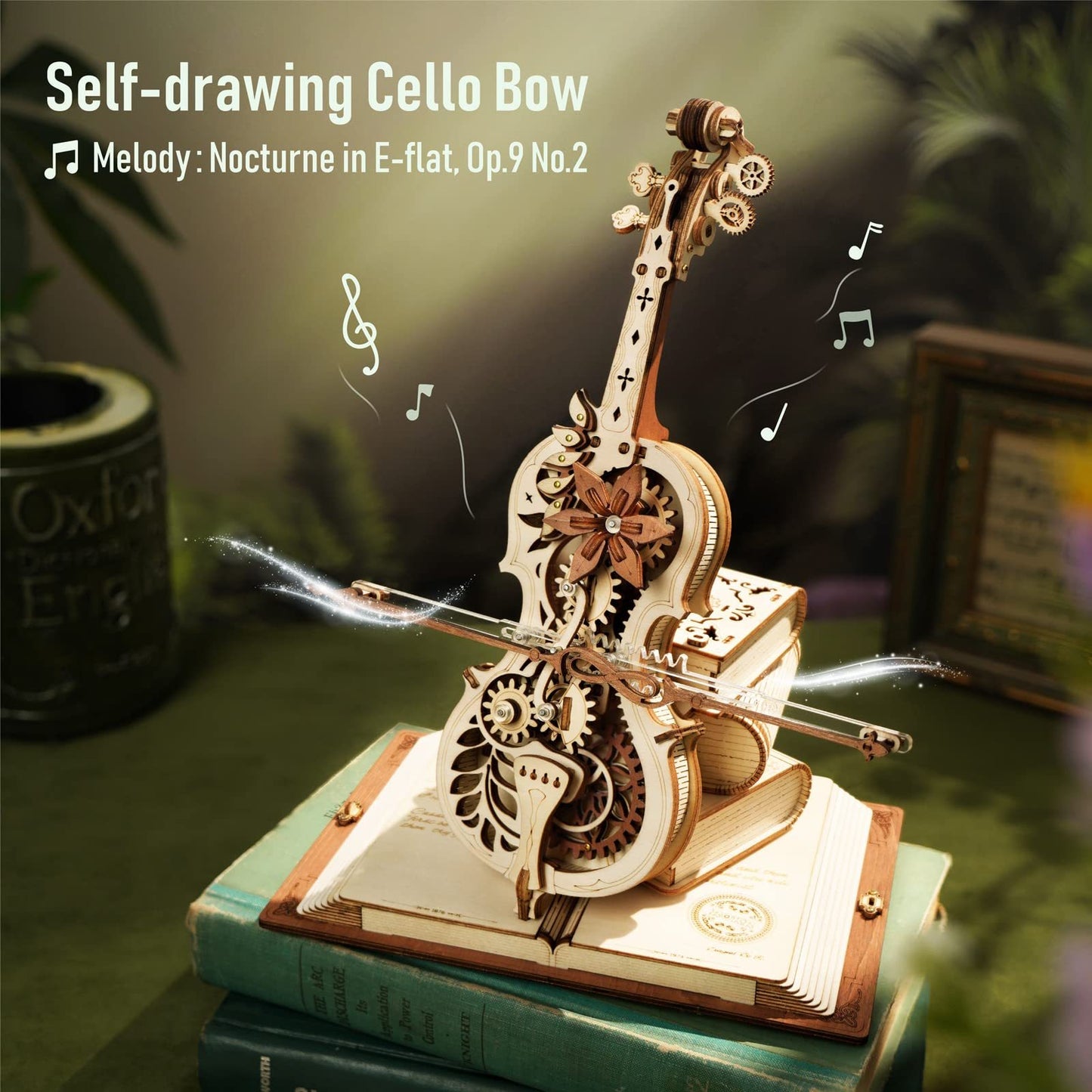 Robotime ROKR Magic Cello 3D Wooden Music Box Puzzle