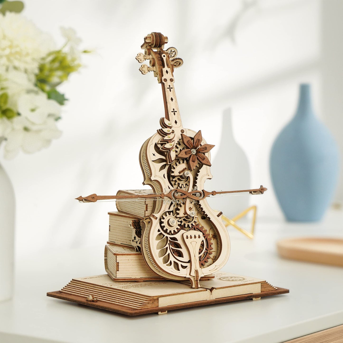 Robotime ROKR Magic Cello 3D Wooden Music Box Puzzle