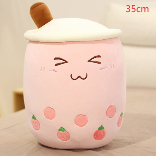 Cute Fruit Drink Plush Boba Tea Pillow Toy