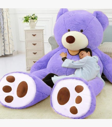 Giant Teddy Bear Plush Toy with Leather Shell