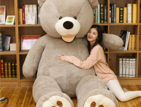 Giant Teddy Bear Plush Toy with Leather Shell