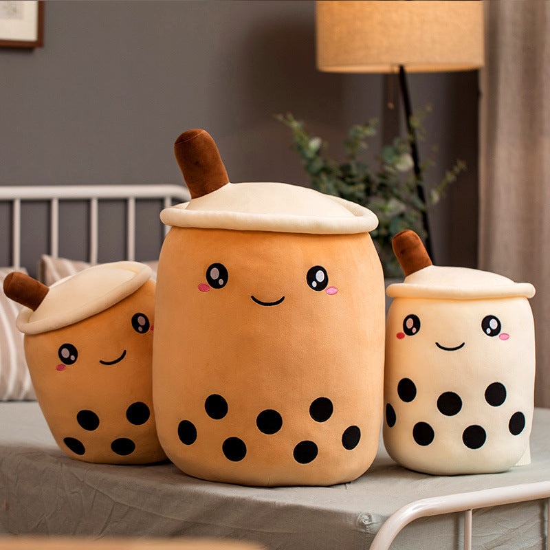 Cute Fruit Drink Plush Boba Tea Pillow Toy