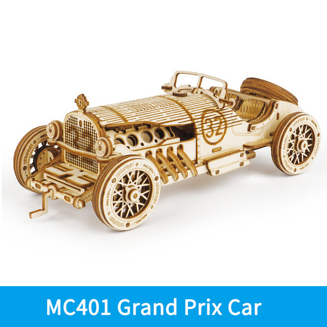 Car 3D Wooden Racing Puzzle Assembly Toy