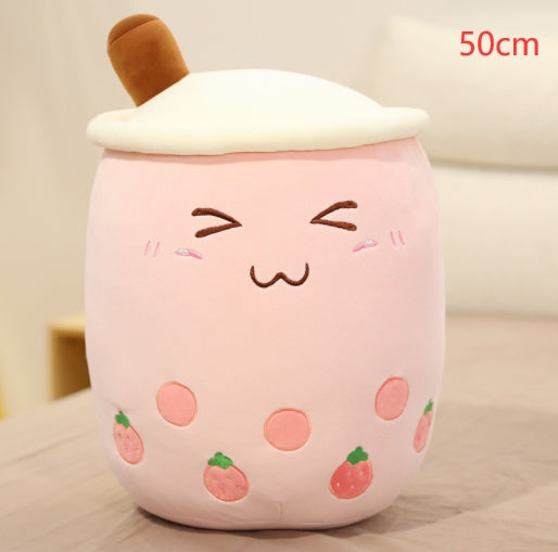 Cute Fruit Drink Plush Boba Tea Pillow Toy