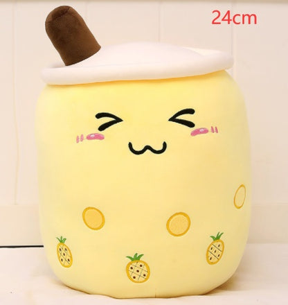 Cute Fruit Drink Plush Boba Tea Pillow Toy