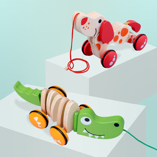 Wooden Animal Educational Pull Toy