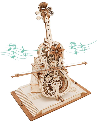 Robotime ROKR Magic Cello 3D Wooden Music Box Puzzle