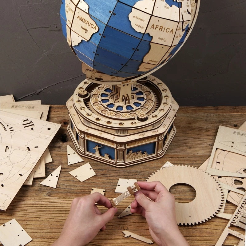 Robotime Globe Earth 3D Wooden Puzzle 567pcs Model Toy