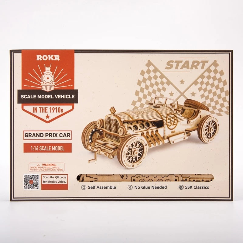 Car 3D Wooden Racing Puzzle Assembly Toy