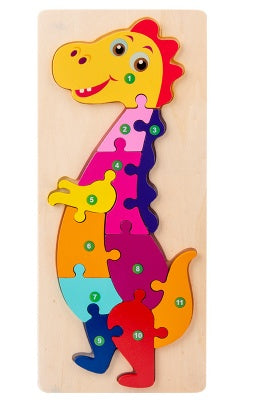 Children's Cartoon Animal Number Puzzle